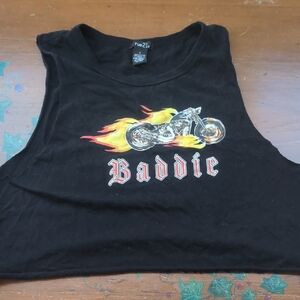Baddie Black Muscle Tank Top